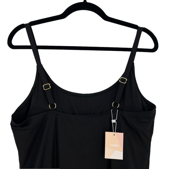 Andie Swim Womens Amalfi Black One Piece Swimsuit Plus Size XXXL 3XL - Picture 7 of 11